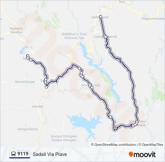 9119 Bus Line Map