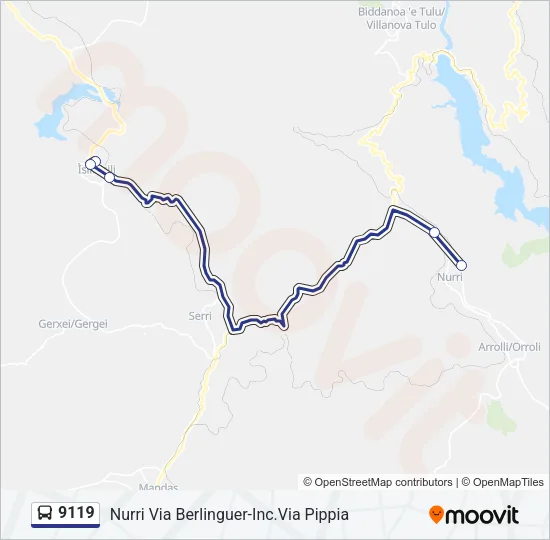 9119 Bus Line Map