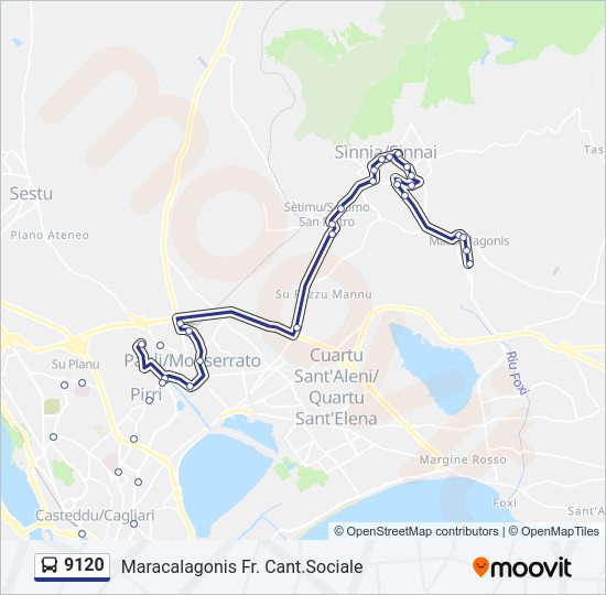 9120 bus Line Map