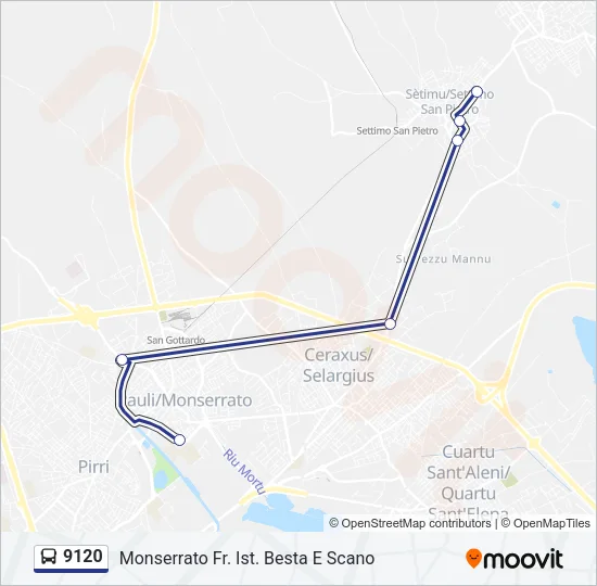 9120 Bus Line Map