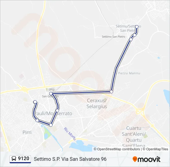 9120 Bus Line Map