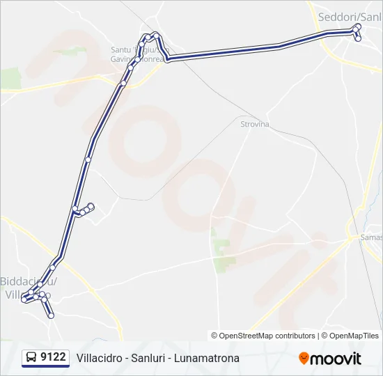 9122 Bus Line Map