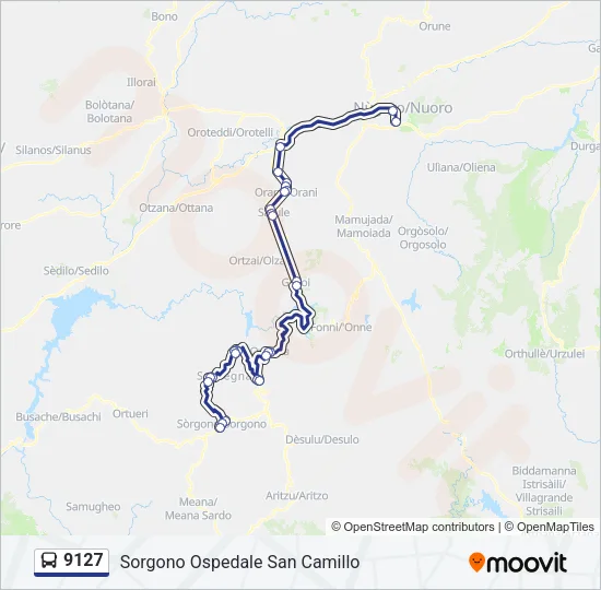 9127 Bus Line Map
