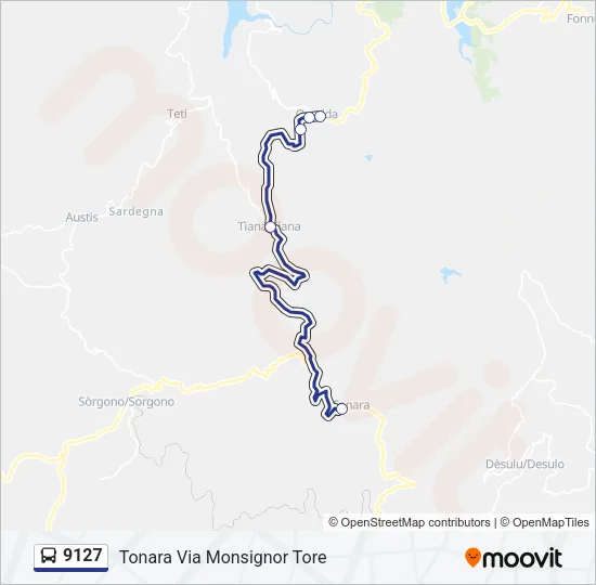 9127 Bus Line Map