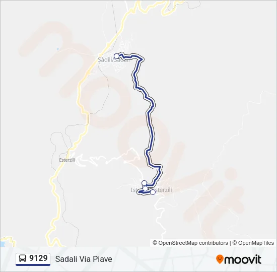 9129 Bus Line Map