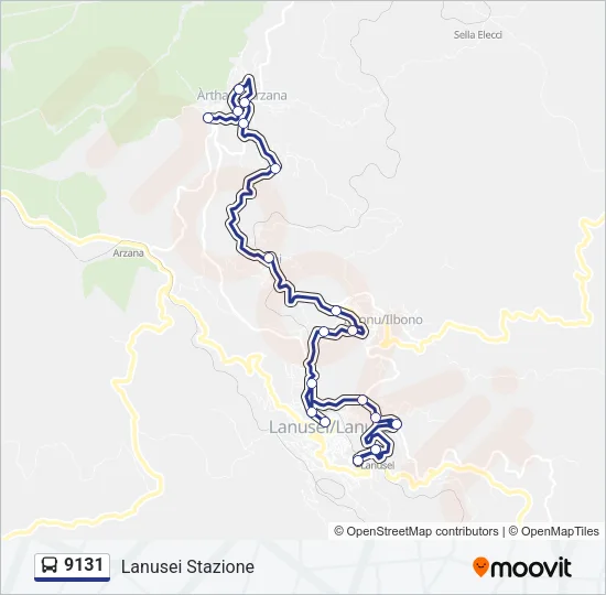 9131 Bus Line Map