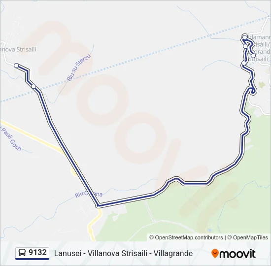 9132 Bus Line Map