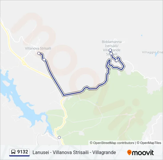 9132 Bus Line Map