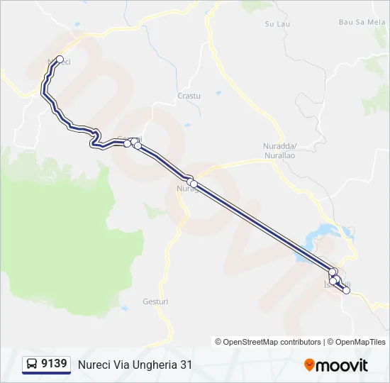 9139 Bus Line Map