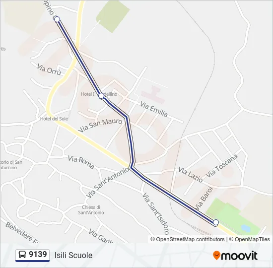 9139 Bus Line Map