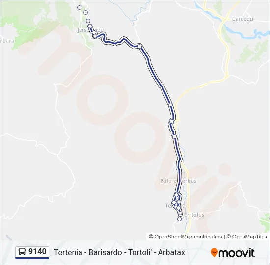 9140 Bus Line Map
