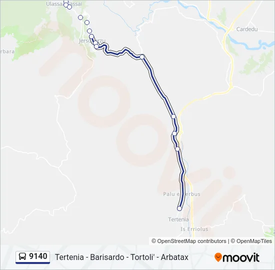 9140 Bus Line Map