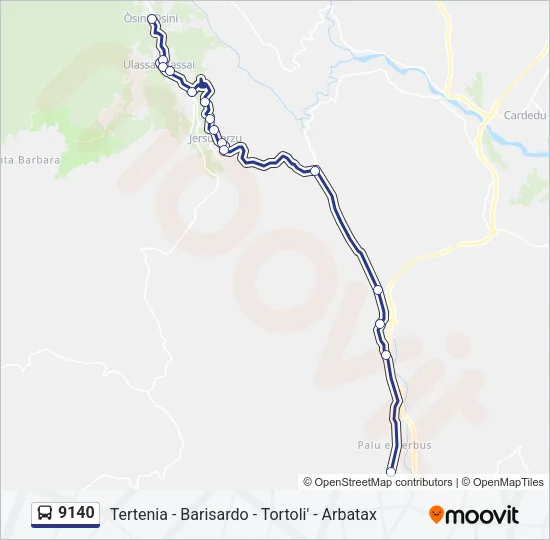 9140 Bus Line Map