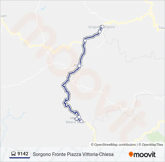 9142 Bus Line Map