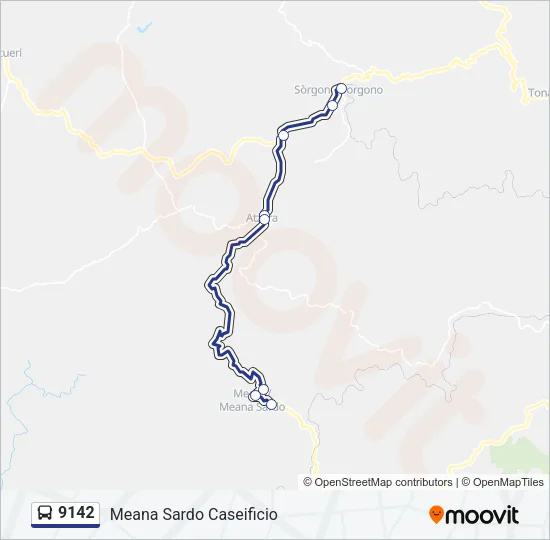 9142 Bus Line Map