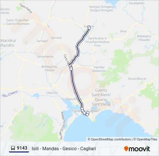 9143 Bus Line Map
