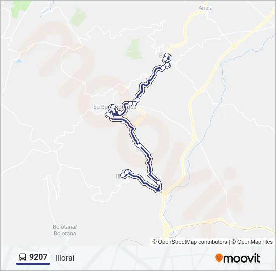 9207 Bus Line Map