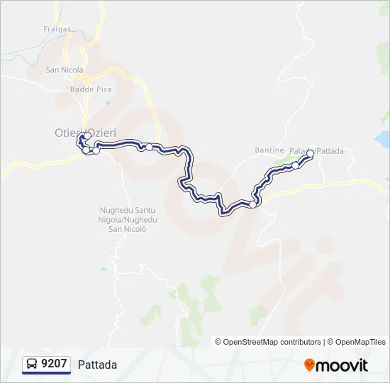 9207 Bus Line Map