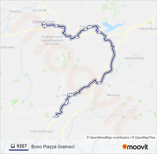 9207 Bus Line Map