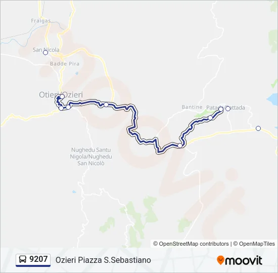 9207 Bus Line Map