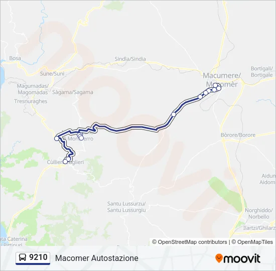 9210 Bus Line Map