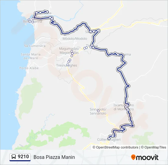 9210 Bus Line Map