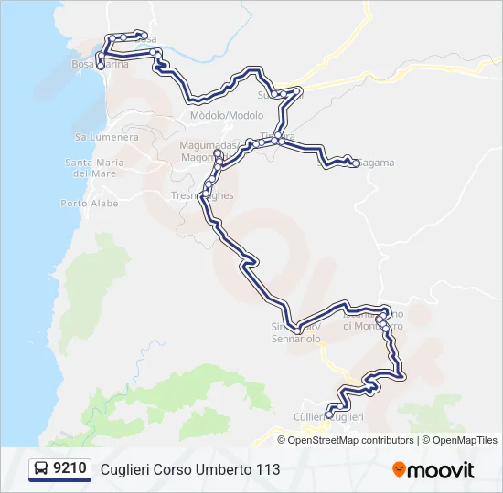 9210 Bus Line Map