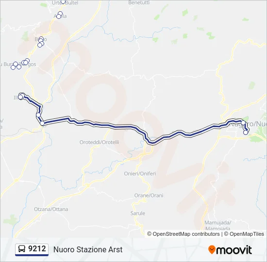 9212 Bus Line Map
