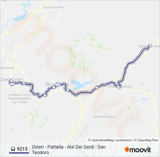 9213 Bus Line Map