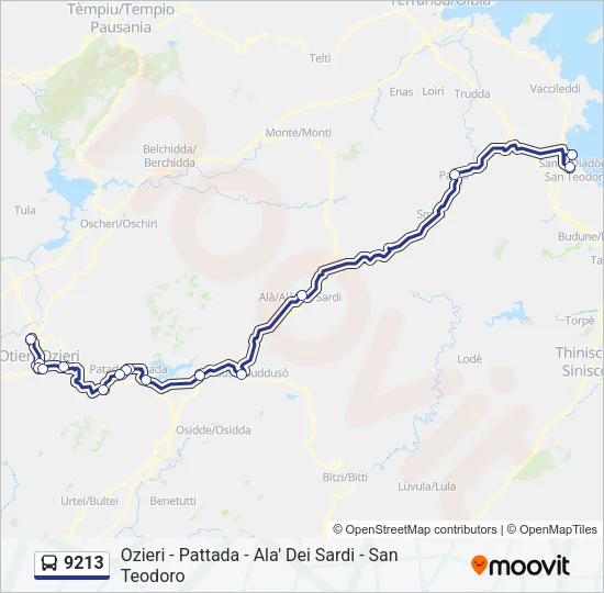 9213 Bus Line Map