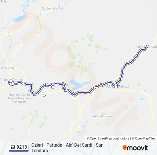 9213 Bus Line Map
