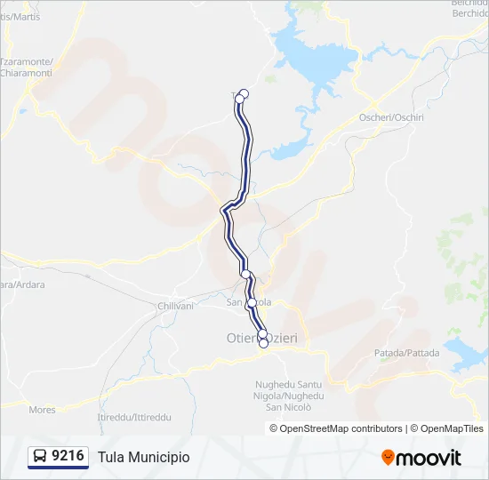 9216 Bus Line Map