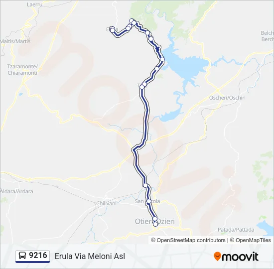 9216 Bus Line Map
