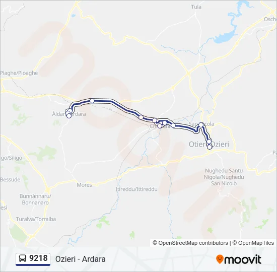 9218 Bus Line Map