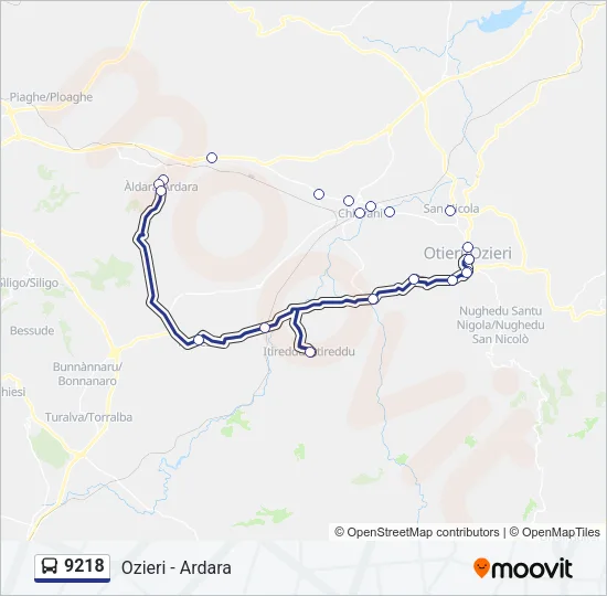 9218 Bus Line Map