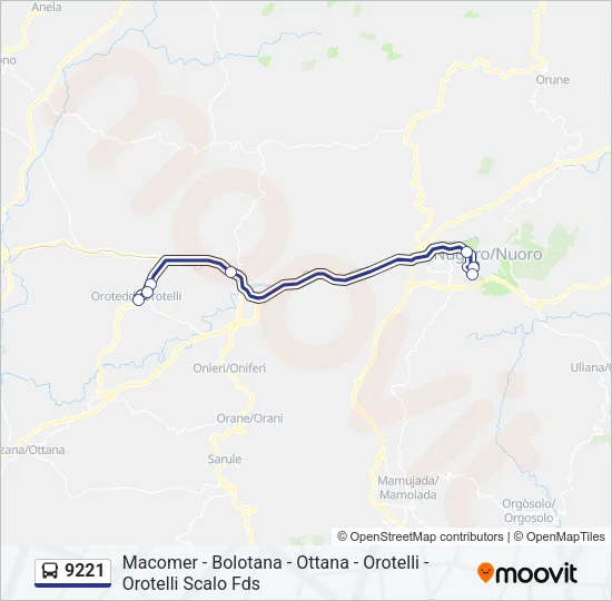 9221 Bus Line Map