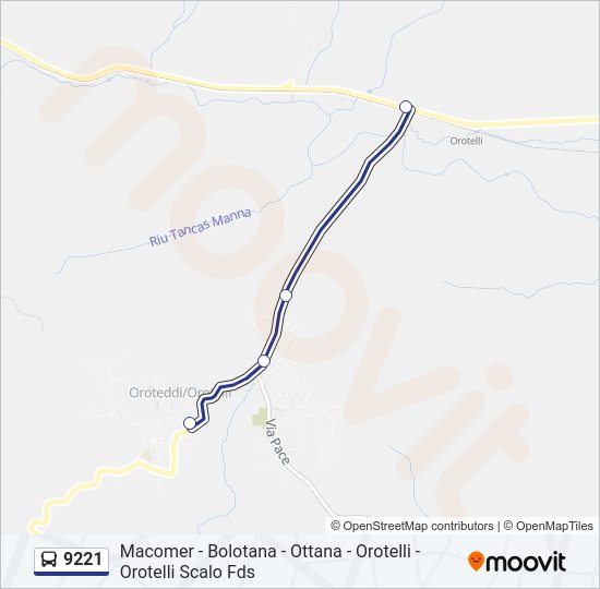 9221 bus Line Map