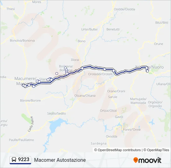 9223 Bus Line Map