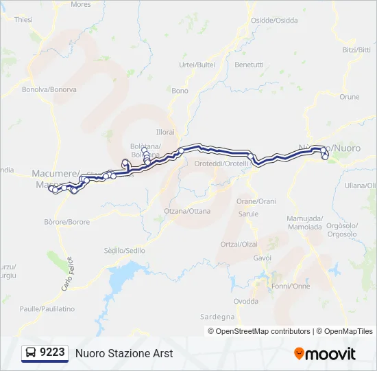 9223 Bus Line Map