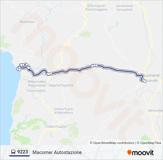 9223 Bus Line Map