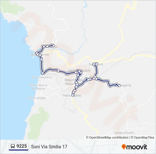 9225 Bus Line Map