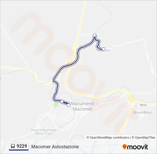9229 Bus Line Map