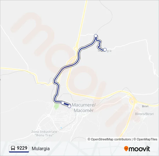 9229 Bus Line Map