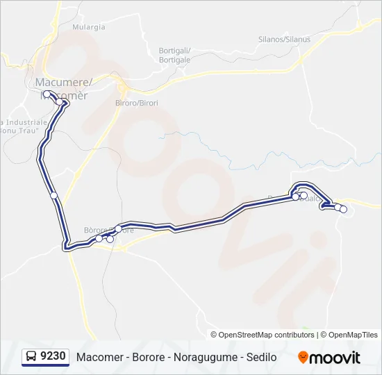9230 Bus Line Map