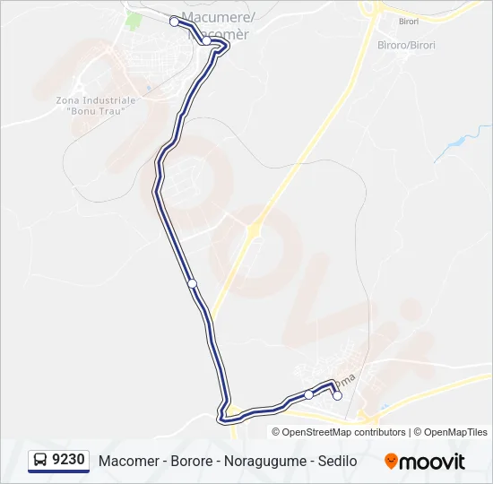 9230 Bus Line Map