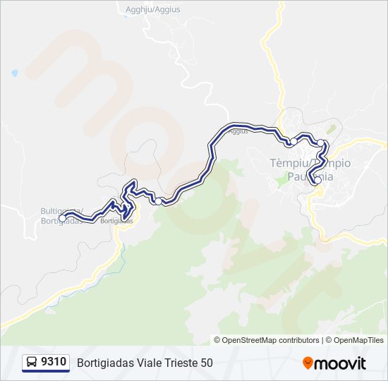 9310 bus Line Map