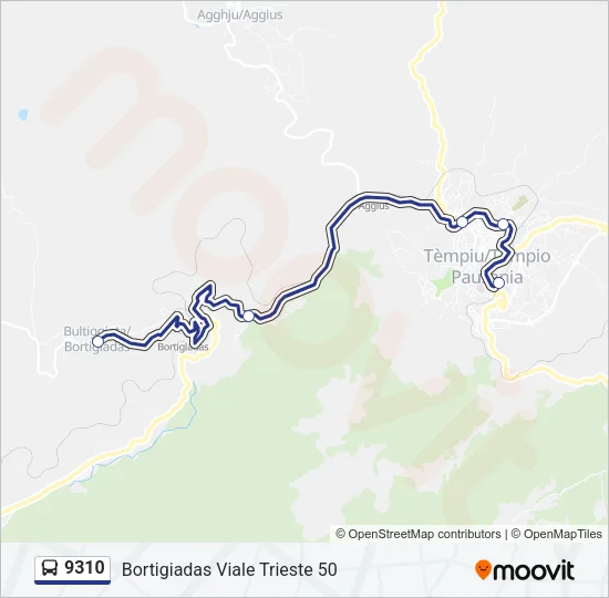9310 Bus Line Map