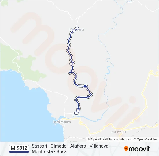 9312 Bus Line Map