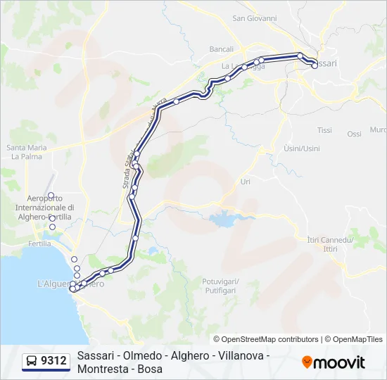 9312 Bus Line Map