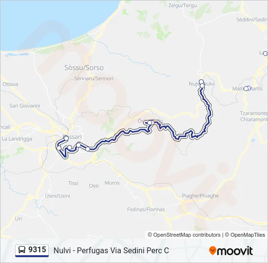 9315 Bus Line Map